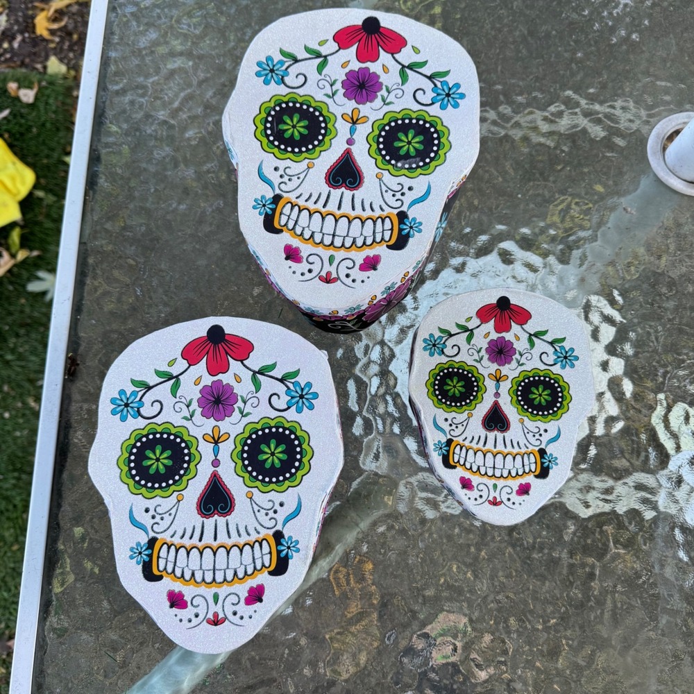 Greenbrier International Sugar Skull Nesting Gift Boxes Set of 3 Day of the Dead